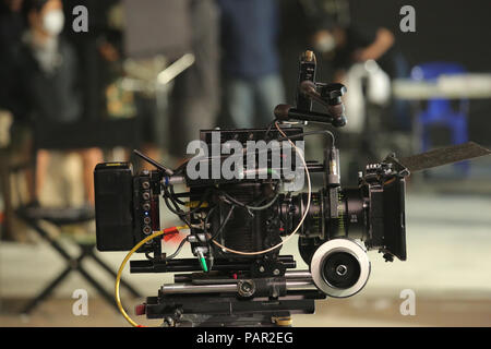 Un cinéma a été la configuration de l'appareil photo et de se préparer pour le tournage en studio Banque D'Images