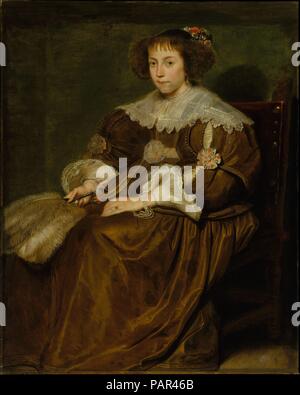 Portrait d'une jeune femme. Artiste : Cornelis de Vos (flamand, Hulst 1584/85-1651 Anvers). Dimensions : 46 1/2 x 37 1/4 in. (118,1 x 94,6 cm), y compris l'ajout de bande de 2 3/4 po. (7 cm) en haut. Musée : Metropolitan Museum of Art, New York, USA. Banque D'Images