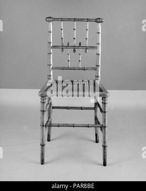 Side Chair. Culture : L'Américain. Dimensions : 33 x 17 7/8 x 15 1/2 in. (86 x 43,2 x 39,4 cm). Bouilloire : attribué à R. J. Horner et compagnie. Date : ca. 1885. Musée : Metropolitan Museum of Art, New York, USA. Banque D'Images