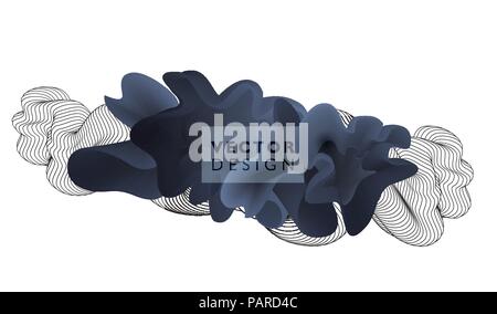 Abstract colorful vector background color flow, pour l'onde liquide brochure design, site web, flyer. Illustration de Vecteur