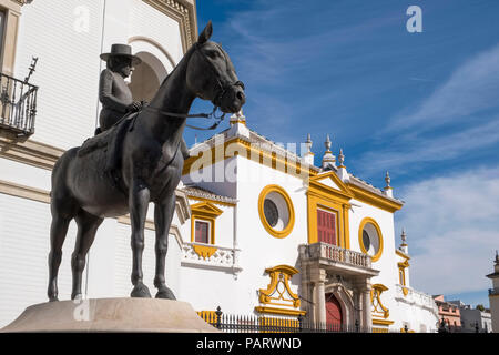 Maestranza, la Plaza de Toros de la Torres de de Sevilla, Séville, Espagne, Europe - Arènes Banque D'Images