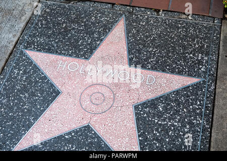 Hollywood star sur le Walk of Fame, Hollywood Boulevard, Los Angeles, Californie, USA, la Banque D'Images