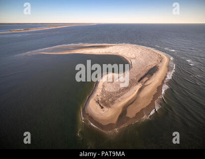 USA, Virginie, vue aérienne de la côte de la Virginie, de l'océan Atlantique, l'île Banque D'Images