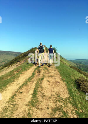 Cat's back ridge, Montagne Noire, Pays de Galles. Banque D'Images