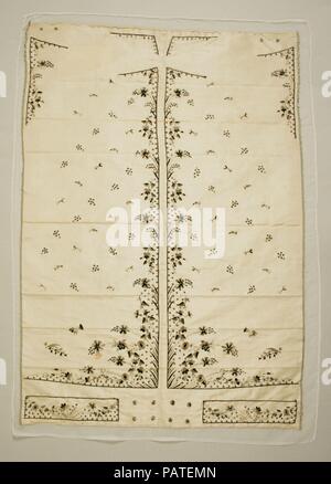 Gilet de bord. Culture : le français. Dimensions : Longueur : 29 1/2 x 20 1/2 in. (74,9 x 52,1 cm). Date : le 18e siècle. Musée : Metropolitan Museum of Art, New York, USA. Banque D'Images