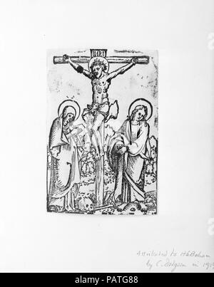 La Crucifixion. Artiste : Sebald Beham (1500-1550 Nuremberg, Allemagne Francfort). Fiche Technique : Dimensions : 4 x 3 3/8 à 15/16. (12,5 × 8,5 cm). Date : 1521. Musée : Metropolitan Museum of Art, New York, USA. Banque D'Images