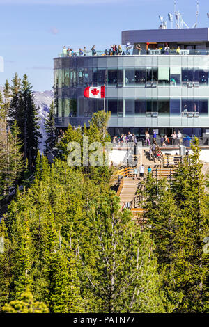 Le sommet du mont Sulphur dans les montagnes Rocheuses, Banff, Alberta, Canada Banque D'Images