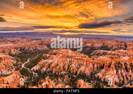 Bryce Canyon National Park, Utah, USA à l'aube. Banque D'Images