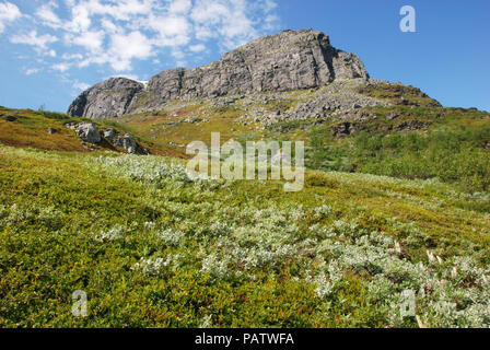 Sarek National Park - Mont Tjahkkelij. Jokkmokk, Norrbotten, Suède Banque D'Images