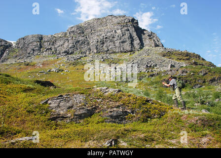 Sarek National Park - Mont Tjakkeli. Jokkmokk, Norrbotten, Suède Banque D'Images