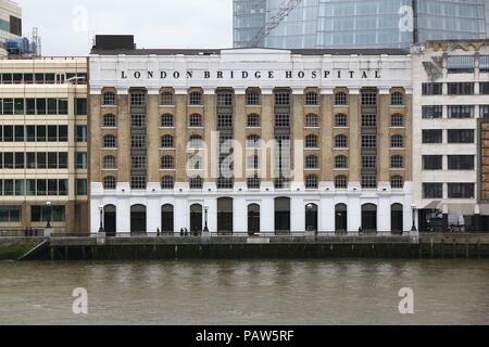 Londres, Royaume-Uni - 22 avril 2016 : l'hôpital du Pont de Londres au Royaume-Uni. C'est un hôpital privé exploité par Hospital Corporation of America. Banque D'Images