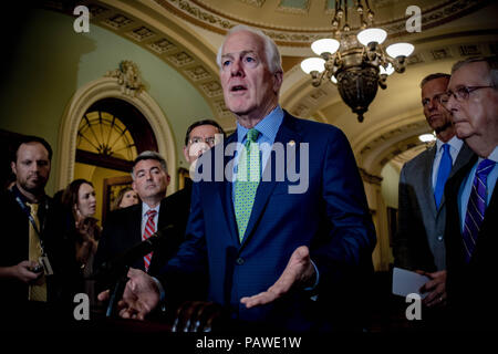 24 juillet 2018 - John Cornyn Whip de la majorité au Sénat (R-TX) à la réunion d'information Mardi, 24 juillet 2018 Douglas Crédit : Christian/ZUMA/Alamy Fil Live News Banque D'Images