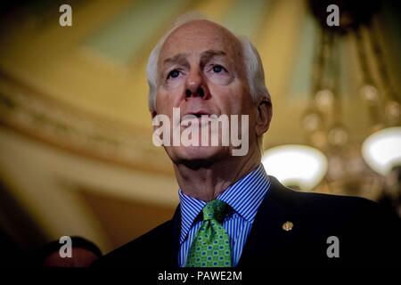24 juillet 2018 - John Cornyn Whip de la majorité au Sénat (R-TX) à la réunion d'information Mardi, 24 juillet 2018 Douglas Crédit : Christian/ZUMA/Alamy Fil Live News Banque D'Images