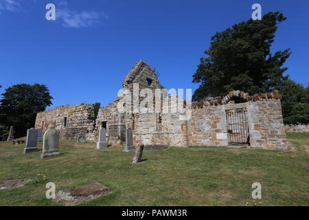 Ruine de St Andrew's Kirk Bouaye East Lothian Ecosse Juillet 2018 Banque D'Images