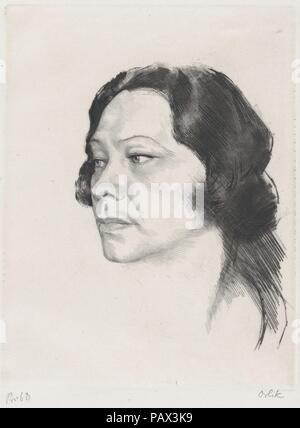 Tilla Durieux. Artiste : Emil Orlik (Prague, Berlin 1870-1932 austro-hongrois). Fiche technique : Dimensions : 16 3/8 x 10 1/2 in. (41,6 x 26,7 cm) Plaque : 9 7/8 x 7 7/16 in. (25,1 x 18,9 cm). Date : n.d.. Musée : Metropolitan Museum of Art, New York, USA. Banque D'Images