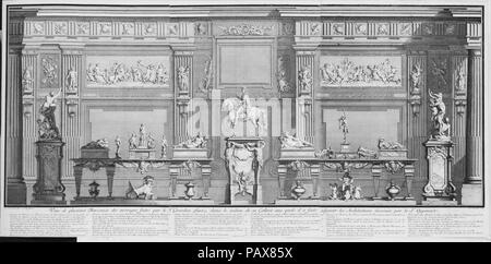 La Galerie de Girardon. Artiste : Nicolas Chevalier (français, actif à Paris, 18ème siècle) ; Après René CHARPENTIER (français, Cuille 1680-1723 Paris). Date : le 18e siècle. Musée : Metropolitan Museum of Art, New York, USA. Banque D'Images