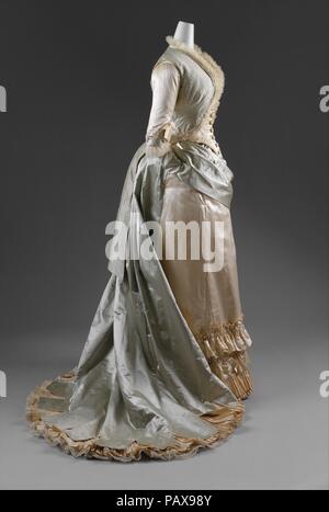 Robe du soir. Culture : L'Américain. Department Store : Lord & Taylor (Américain, fondée 1826). Date : 1877-83. Musée : Metropolitan Museum of Art, New York, USA. Banque D'Images