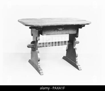 Table tréteau. Culture : L'Américain. Dimensions : 28 3/4 x 41 1/4 x 26 1/2 in. (73 x 104,8 x 67,3 cm). Date : 1740-80. Musée : Metropolitan Museum of Art, New York, USA. Banque D'Images