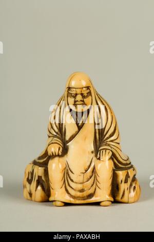 Netsuke. Culture : le Japon. Dimensions : H. 1 7/8 in. (4,8 cm) ; W. 1 3/4 in. (4,4 cm). Date : du 19e siècle. Musée : Metropolitan Museum of Art, New York, USA. Banque D'Images