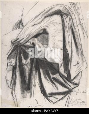 Étude pour la draperie de Molière dans l'Apothéose de 'Homer'. Artiste : Jean Auguste Dominique Ingres (Français, Montauban 1780-1867 Paris). Dimensions : 11 x 9 15/16 13/16 in. (30,3 x 24,9 cm). Date : n.d.. Musée : Metropolitan Museum of Art, New York, USA. Banque D'Images
