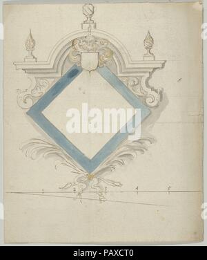 Epitaph avec Lozenge-Shaped de bord. Artiste : Anonymous, le Flamand , active 1683. Fiche Technique : Dimensions : 8 1/4 x 6 7/8 in. (20,9 × 17,5 cm). Date : ca. L'année 1683. Musée : Metropolitan Museum of Art, New York, USA. Banque D'Images