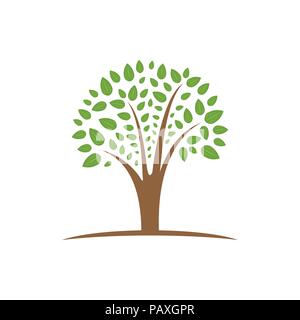 La croissance de l'arbre et la prospérité Symbole Vecteur Conception Logo Graphique Illustration de Vecteur
