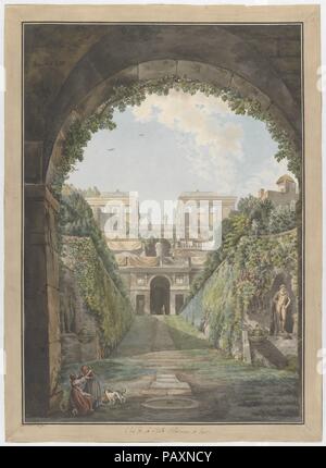 Villa Farnèse. Artiste : Giovanni Volpato (Italien, Bassano 1732-1803 Rome) ; Abraham Louis Rodolphe Ducros (Yverdon, Suisse Lausanne 1748-1810). Dimensions : Mat : 32 1/4 × 23 1/2 in. (81,9 × 59,7 cm) libre : 29 × 3/16 20 9/16 in. (74,2 × 52,2 cm). Date : ca. 1780. Musée : Metropolitan Museum of Art, New York, USA. Banque D'Images