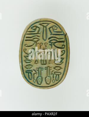 Scarab. Dimensions : 2.1 cm L. (13/16). Dynastie DYNASTIE : 12-18. Date : ca. 1981-1550 av. J.-C.. Musée : Metropolitan Museum of Art, New York, USA. Banque D'Images