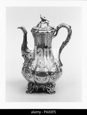 Pot à lait. Culture : L'Américain. Dimensions : 9 1/16 x 6 7/16 x 5 in. (23 x 16,4 x 12,7 cm) ; 23 oz. 2 tpl. (718,5 g). Bouilloire : Chartes, Cann & Dunn (actif 1848-1854). Détaillant : Ball, Tompkins et Noir (active 1839-51). Date : 1848-51. Musée : Metropolitan Museum of Art, New York, USA. Banque D'Images