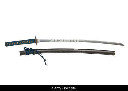 Épée (katana) avec fourreau (saya) attribuée à la Shizu group Banque D'Images