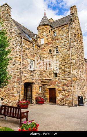 La maison en Jedburgh où Marie, Reine des Écossais, une fois passé, maintenant le Marie, Reine des Écossais, Centre d'accueil. Jedburgh, Ecosse Banque D'Images