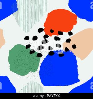 Collage abstrait contemporain retro seamless pattern Illustration de Vecteur