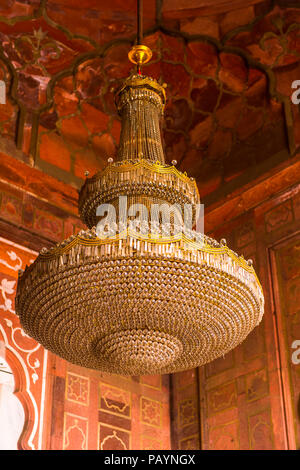 DELHI, INDE - Jan 18, 2016 : Intérieur de la Jama Masjid, vieille ville de Delhi, Inde. C'est la principale mosquée de Delhi Banque D'Images