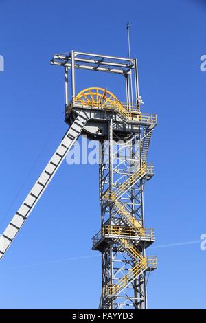 Siemianowice Slaskie, ville en Haute Silésie (Gorny Slask) région de la Pologne. Parc du patrimoine industriel - ancien puits de mine de charbon. Banque D'Images