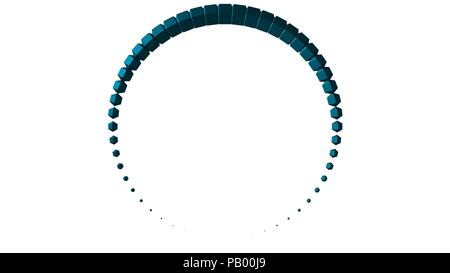 Cercle bleu futuriste type Abstract Art Illustration logo Banque D'Images