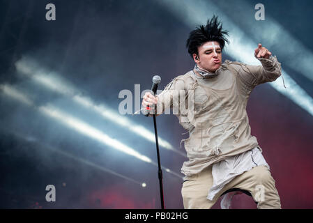 Cheshire, Royaume-Uni. 21 juillet 2018. Gary Numan joue sur la scène principale au festival de Bluedot 2018 21/07/2018 Banque D'Images