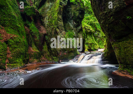 Chaire Devils - longue vue d'exposition, des Trossachs, Ecosse Banque D'Images