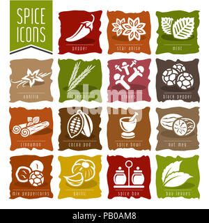 Spice icon set Banque D'Images