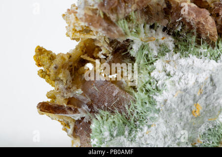 La prise de vue macro des eaux minérales naturelles rock specimen Banque D'Images