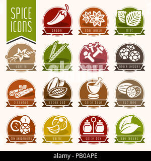 Spice icon set Banque D'Images