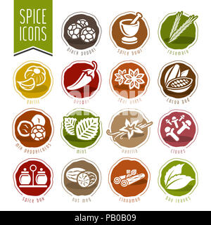 Spice icon set Banque D'Images