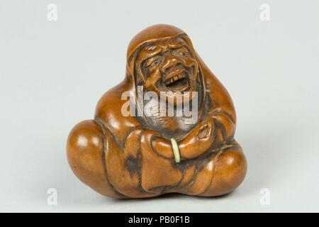 Netsuke. Culture : le Japon. Dimensions : H. 1 3/4 in. (4,4 cm) ; W. 1 7/8 in. (4,8 cm). Date : le 18e siècle. Musée : Metropolitan Museum of Art, New York, USA. Banque D'Images