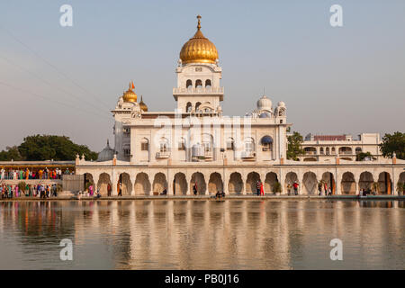 Avis de Gurudwara Bangla Sahib, New Delhi, Inde. Banque D'Images