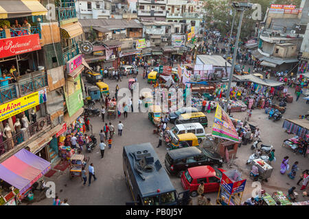 Portrait de Main Bazar, New Delhi, Inde. Banque D'Images