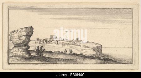 Douer (Dover). Wenceslaus Hollar : artiste bohème, Prague 1607-1677 (Londres). Dimensions : Plaque : 2 × 7/16 5 3/16 in. (6,2 × 13,2 cm) : fiche 2 11/16 × 5 9/16 in. (6,9 × 14,2 cm). Portefeuille/Série : Anglais vues ensemble de huit nouveaux Hollstein (partie VIII, 2504-2511).. Date : 1642. Musée : Metropolitan Museum of Art, New York, USA. Banque D'Images