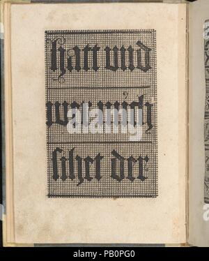 Ein ney Furmbüchlein, page 10, verso. Dimensions : 7 7/8 x 6 1/8 in. (20 x 15,5 cm). Editeur : Johann Schönsperger le jeune (1510-30) allemand, actif. Date : ca. 1525-29. Musée : Metropolitan Museum of Art, New York, USA. Banque D'Images