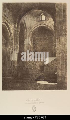 Jérusalem. Intérieur de l'église Ste Anne. Artiste : Louis de Clercq (Français, 1837-1901). Dimensions : Image : 10 7/8 x 8 1/16 in. (27,7 × 20,5 cm) Mont : 17 15/16 × 23 1/4 in. (45,5 × 59 cm). Lithographe : H. Jannin (Français). Imprimante : J. Blondeau et Antonin. Date : 1860 ou plus tard. Musée : Metropolitan Museum of Art, New York, USA. Banque D'Images