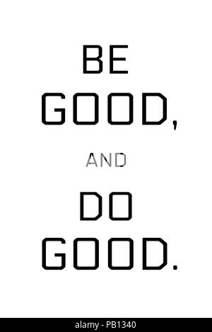 Une phrase dans le texte en noir sur fond blanc. Banque D'Images