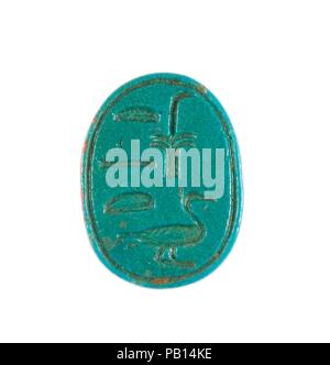 Scarab inscrit fille de roi. Dynastie DYNASTIE : 18, tôt. Règne : règne d'Hatchepsout et de Thoutmosis III. Date : ca. 1479-1458 av. J.-C.. Musée : Metropolitan Museum of Art, New York, USA. Banque D'Images