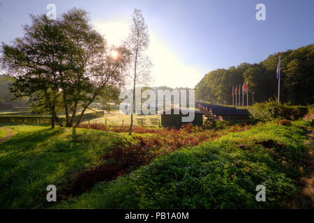 Randbøldal camping magnifiquement situé le camping à Randbøldal, près de Vejle dans le sud jutland, Danemark Banque D'Images